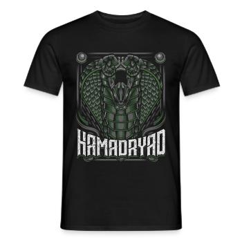 Modern Trendy King Cobra Snake venomous snake - Men's T-Shirt - black - Front - AI Model Male 178 light (178cm)