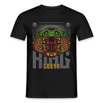 Serpent poison cobra roi cobra moderne - T-shirt homme - noir - Devant - AI Model Male 178 light (178cm)