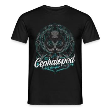 Modern Oktopus Meeresleben Meeresbewohner Fisch - Männer T-Shirt - Schwarz - Vorne - AI Model Male 178 light (178cm)