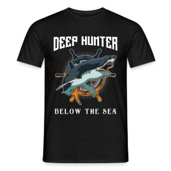 Haifisch - Männer T-Shirt - Schwarz - Vorne - AI Model Male 178 light (178cm)