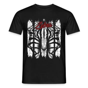 Zebra - Männer T-Shirt - Schwarz - Vorne - AI Model Male 178 light (178cm)
