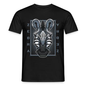 Zebra - Männer T-Shirt - Schwarz - Vorne - AI Model Male 178 light (178cm)