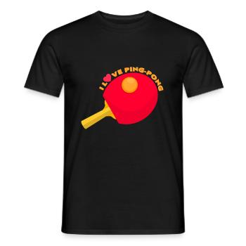 tennis de table - T-shirt homme - noir - Devant - AI Model Male 178 light (178cm)