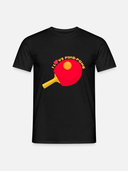 Tischtennis - Männer T-Shirt - Schwarz