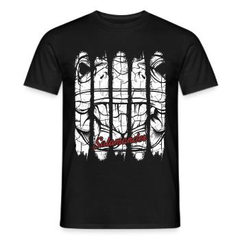 Salamander - Männer T-Shirt - Schwarz - Vorne - AI Model Male 178 light (178cm)