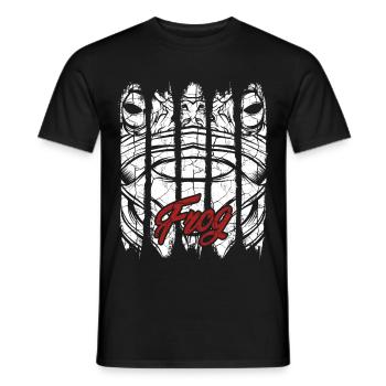 Frosch - Männer T-Shirt - Schwarz - Vorne - AI Model Male 178 light (178cm)