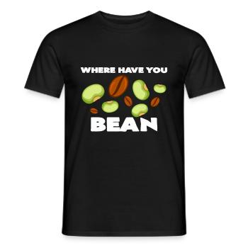 De woordspeling van de boon - Heren T-shirt - zwart - Voor - AI Model Male 178 light (178cm)