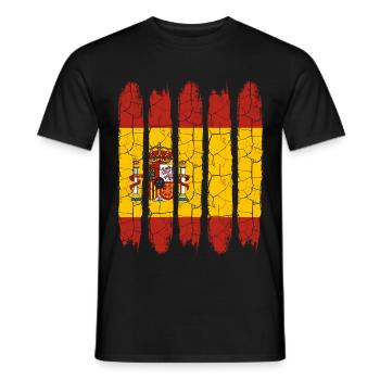 Espagne - T-shirt homme - noir - Devant - AI Model Male 178 light (178cm)