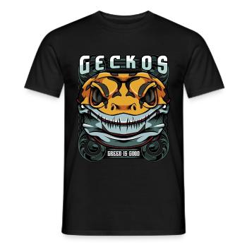Geckos Gold Gecko Leopard Gecko Modern Gift - Men's T-Shirt - black - Front - AI Model Male 178 light (178cm)