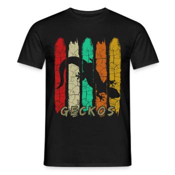 Gecko - Männer T-Shirt - Schwarz - Vorne - AI Model Male 178 light (178cm)