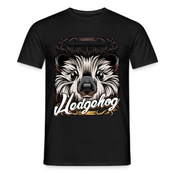 Hérisson épineux hérisson hérisson cadeau animal sauvage - T-shirt homme - noir - Devant - AI Model Male 178 light (178cm)