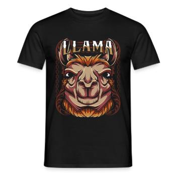 lama - Men's T-Shirt - black - Front - AI Model Male 178 light (178cm)