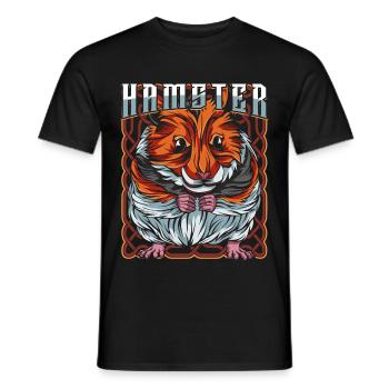 Hamster - Männer T-Shirt - Schwarz - Vorne - AI Model Male 178 light (178cm)