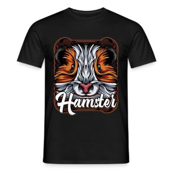Hamster Nagetier Haustier Zwerghamster Geschenk - Männer T-Shirt - Schwarz - Vorne - AI Model Male 178 light (178cm)
