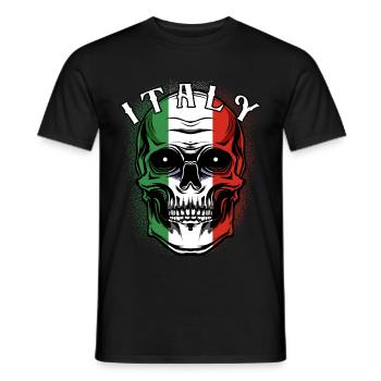 Italienischer Totenkopf | Italien Patriot Geschenk - Männer T-Shirt - Schwarz - Vorne - AI Model Male 178 light (178cm)
