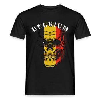 Belgien - Männer T-Shirt - Schwarz - Vorne - AI Model Male 178 light (178cm)