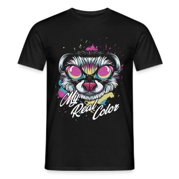Frettchen - Männer T-Shirt - Schwarz - Vorne - AI Model Male 178 light (178cm)