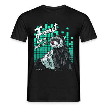Frettchen - Männer T-Shirt - Schwarz - Vorne - AI Model Male 178 light (178cm)