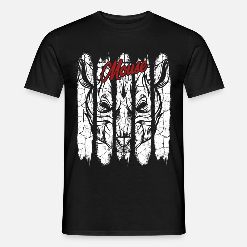 Maus - Männer T-Shirt - Schwarz