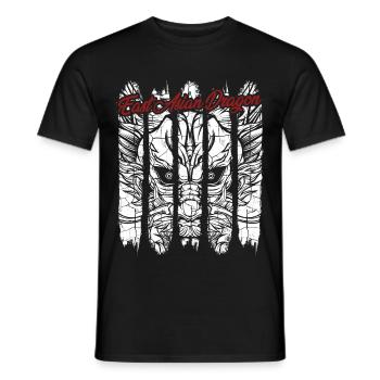 Dragon chinois - T-shirt homme - noir - Devant - AI Model Male 178 light (178cm)