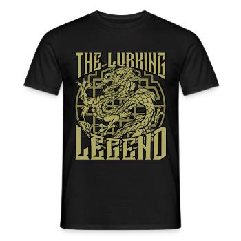 Lurking Legend | Chinese Dragon Long Gift - Men's T-Shirt - black - Front - AI Model Male 178 light (178cm)