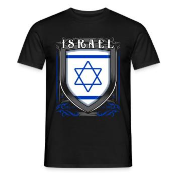 Israel - Men's T-Shirt - black - Front - AI Model Male 178 light (178cm)