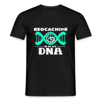 Geocaching - Männer T-Shirt - Schwarz - Vorne - AI Model Male 178 light (178cm)