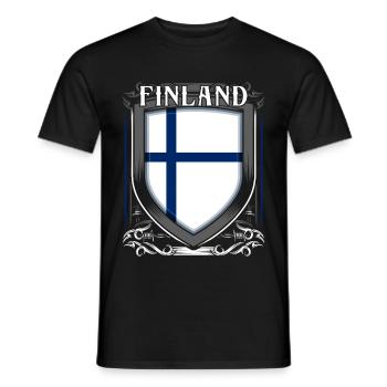 Finnland - Männer T-Shirt - Schwarz - Vorne - AI Model Male 178 light (178cm)