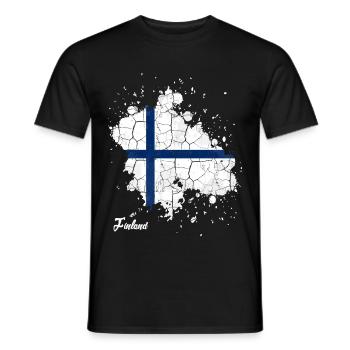 Finlande - T-shirt homme - noir - Devant - AI Model Male 178 light (178cm)