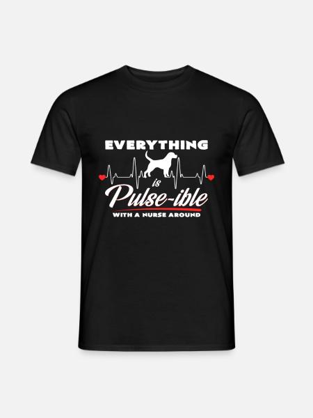 Infirmière Amour Chien - T-shirt homme - noir