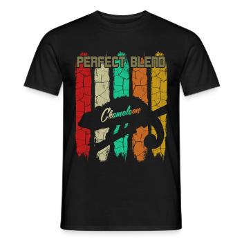 Chamäleon - Männer T-Shirt - Schwarz - Vorne - AI Model Male 178 light (178cm)