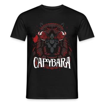 Capybara - Männer T-Shirt - Schwarz - Vorne - AI Model Male 178 light (178cm)