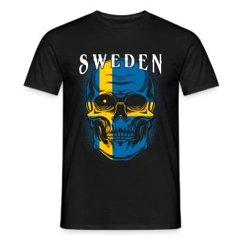 Schweden - Männer T-Shirt - Schwarz - Vorne - AI Model Male 178 light (178cm)