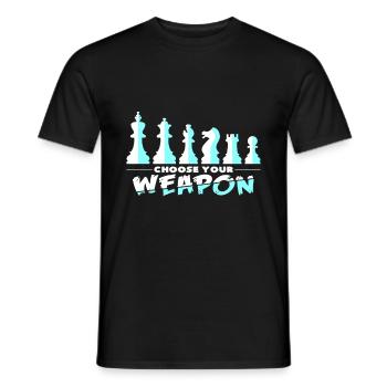 Schach - Männer T-Shirt - Schwarz - Vorne - AI Model Male 178 light (178cm)
