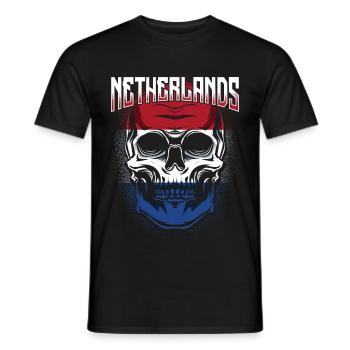 Netherlands - Men's T-Shirt - black - Front - AI Model Male 178 light (178cm)