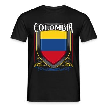 Colombie - T-shirt homme - noir - Devant - AI Model Male 178 light (178cm)