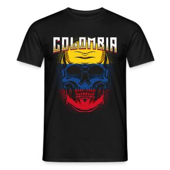 Kolumbien - Männer T-Shirt - Schwarz - Vorne - AI Model Male 178 light (178cm)