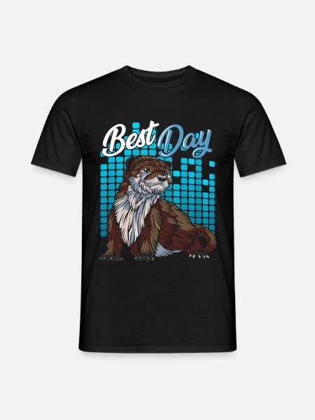 loutre - T-shirt homme - noir