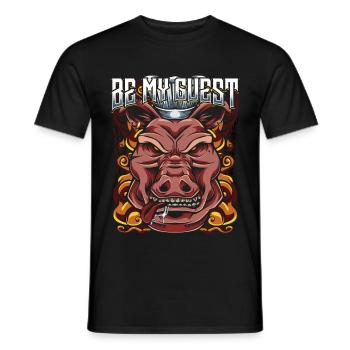 porc - T-shirt homme - noir - Devant - AI Model Male 178 light (178cm)