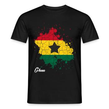 Ghana - Men's T-Shirt - black - Front - AI Model Male 178 light (178cm)