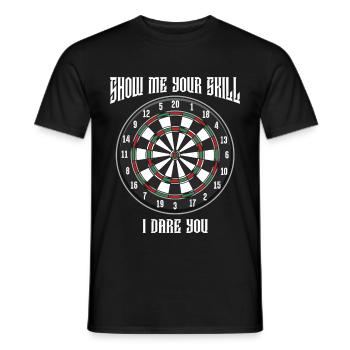 Dart - Männer T-Shirt - Schwarz - Vorne - AI Model Male 178 light (178cm)