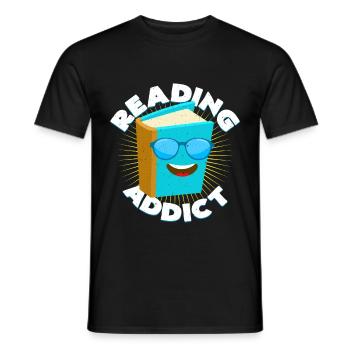 Addict de lecture | Livres lus Bookaholic Gift - T-shirt homme - noir - Devant - AI Model Male 178 light (178cm)