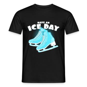 Have An Ice Day | Eiskunstlauf Wortspiel Geschenk - Männer T-Shirt - Schwarz - Vorne - AI Model Male 178 light (178cm)