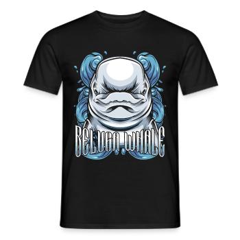 Walfisch - Männer T-Shirt - Schwarz - Vorne - AI Model Male 178 light (178cm)