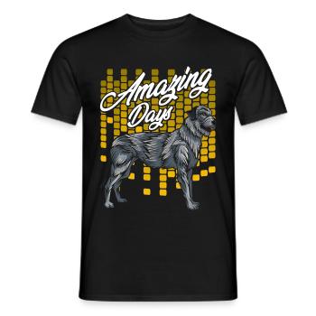 Irischer Wolfshund - Männer T-Shirt - Schwarz - Vorne - AI Model Male 178 light (178cm)