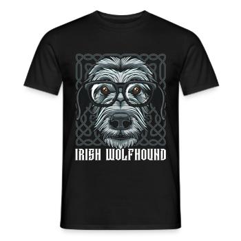 Irischer Wolfshund - Männer T-Shirt - Schwarz - Vorne - AI Model Male 178 light (178cm)