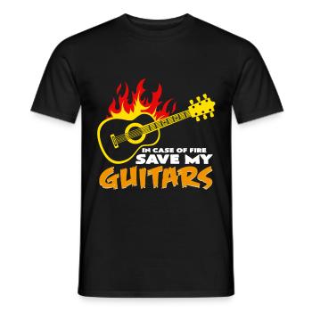 guitares - T-shirt homme - noir - Devant - AI Model Male 178 light (178cm)