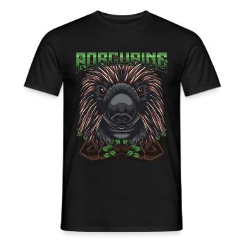 porcupines - Men's T-Shirt - black - Front - AI Model Male 178 light (178cm)