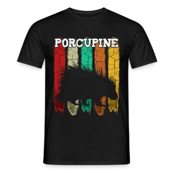 Stachelschweine - Männer T-Shirt - Schwarz - Vorne - AI Model Male 178 light (178cm)