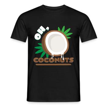 coconut - Men's T-Shirt - black - Front - AI Model Male 178 light (178cm)